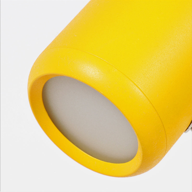 Rotatable Cylinder Child Bedroom Desk Light Metal Macaron Reading Light with Plug-In Cord Clearhalo 'Desk Lamps' 'Lamps' Lighting' 198564