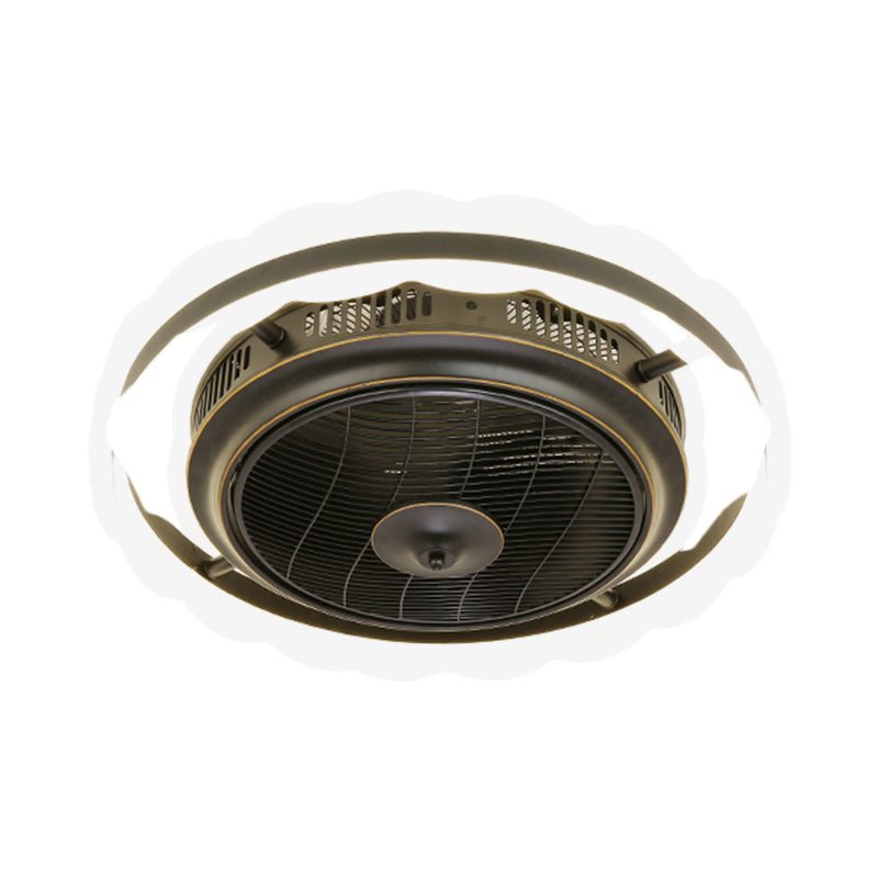 3-Blade Modern Circle Hanging Fan Light Acrylic 23.5