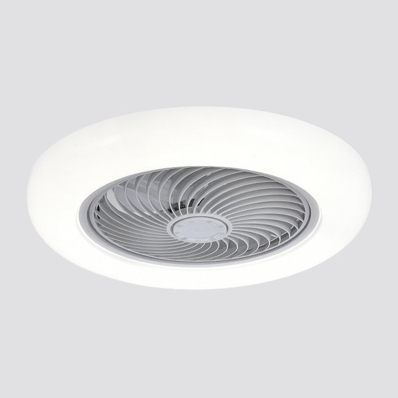 Acrylic Circular Hanging Fan Lamp Modernity 20.5" Wide LED Semi Flush Mount Light, 7 Blades Clearhalo 'Ceiling Fans with Lights' 'Ceiling Fans' 'Modern Ceiling Fans' 'Modern' Lighting' 1986523