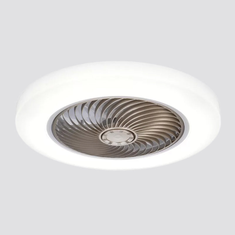 Acrylic Circular Hanging Fan Lamp Modernity 20.5" Wide LED Semi Flush Mount Light, 7 Blades Clearhalo 'Ceiling Fans with Lights' 'Ceiling Fans' 'Modern Ceiling Fans' 'Modern' Lighting' 1986527