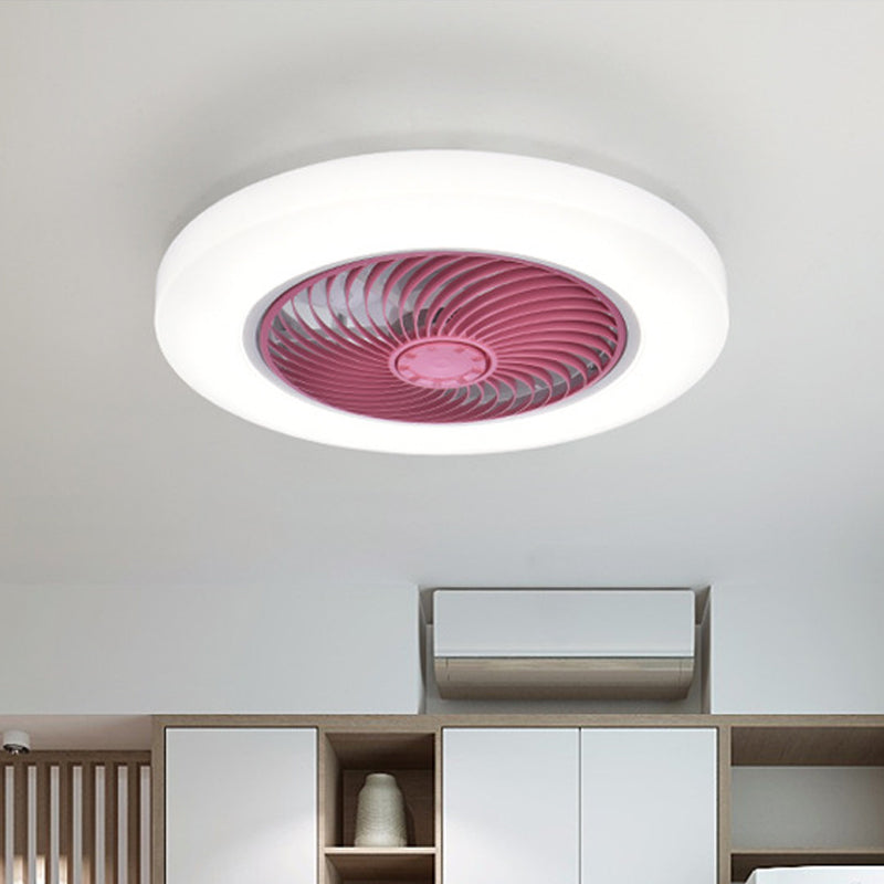 Acrylic Circular Hanging Fan Lamp Modernity 20.5