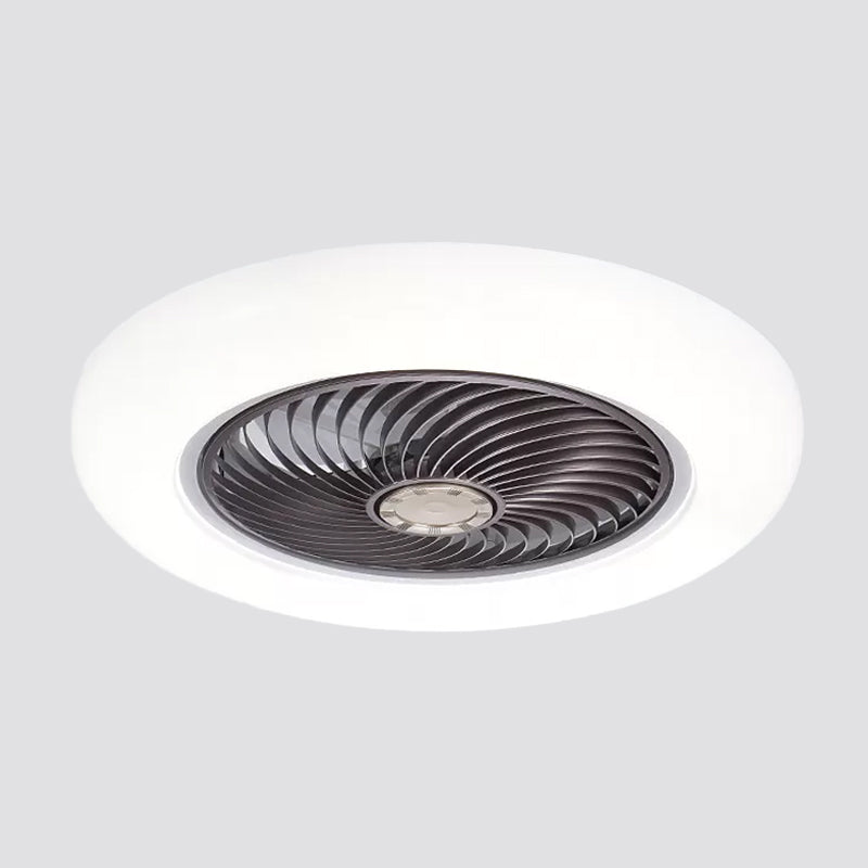 Acrylic Circular Hanging Fan Lamp Modernity 20.5" Wide LED Semi Flush Mount Light, 7 Blades Clearhalo 'Ceiling Fans with Lights' 'Ceiling Fans' 'Modern Ceiling Fans' 'Modern' Lighting' 1986533