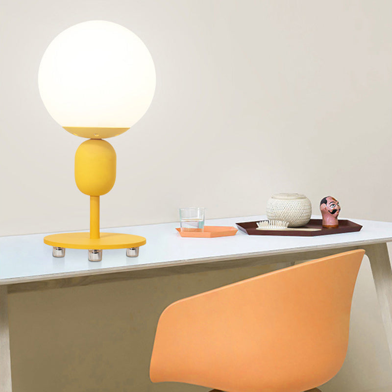 1 Head Orb Shade Reading Light Modern Eye-Caring Desk Light for Child Bedroom Clearhalo 'Lamps' 'Table Lamps' Lighting' 198701