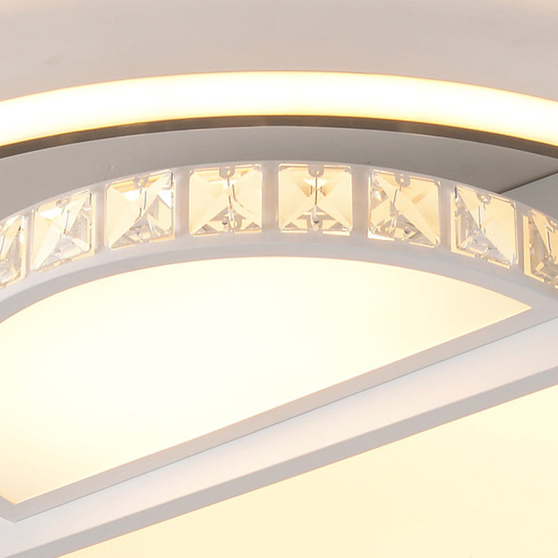 Acrylic Circular Flush Ceiling Light Contemporary LED Ceiling Lamp in White for Kid Bedroom Clearhalo 'Ceiling Lights' 'Close To Ceiling Lights' 'Close to ceiling' 'Flush mount' Lighting' 198846