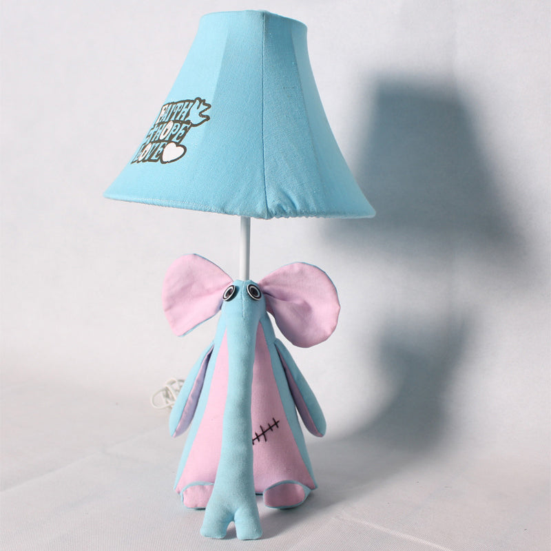 Animal Base Kid Bedroom Desk Light Fabric 1 Head Cartoon Reading Light Blue Elephant Clearhalo 'Lamps' 'Table Lamps' Lighting' 198897