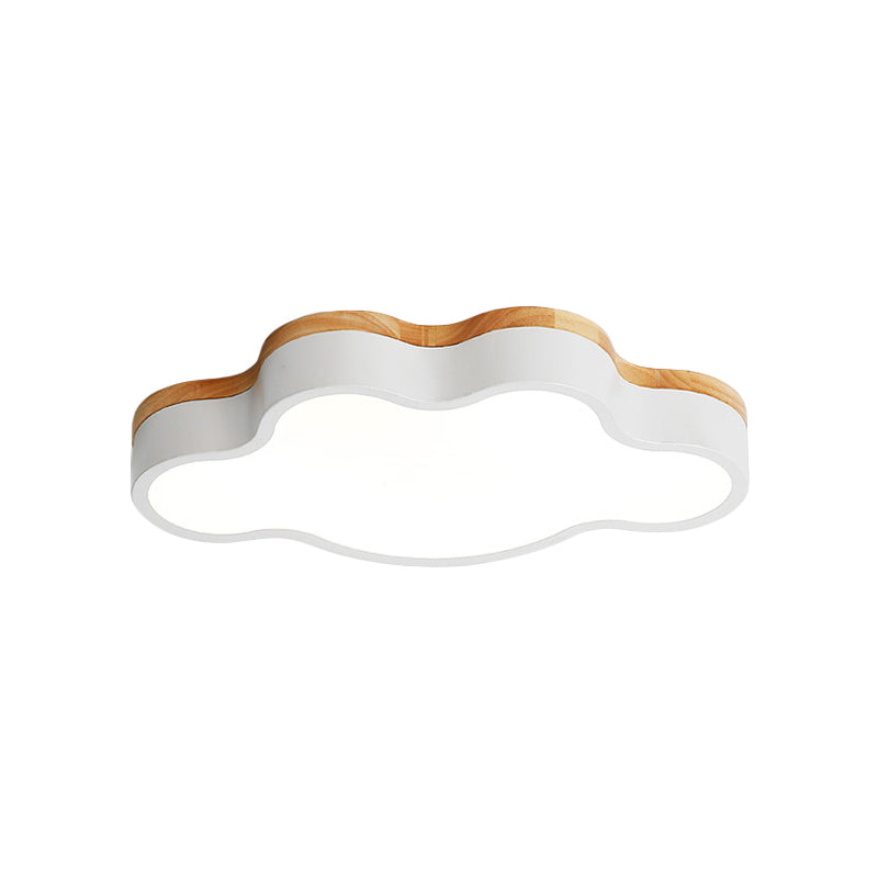 Flat Cloud LED Flush Mount Light Eye-Caring Nordic Acrylic Ceiling Lamp for Baby Bedroom Clearhalo 'Ceiling Lights' 'Close To Ceiling Lights' 'Close to ceiling' 'Flush mount' Lighting' 198922