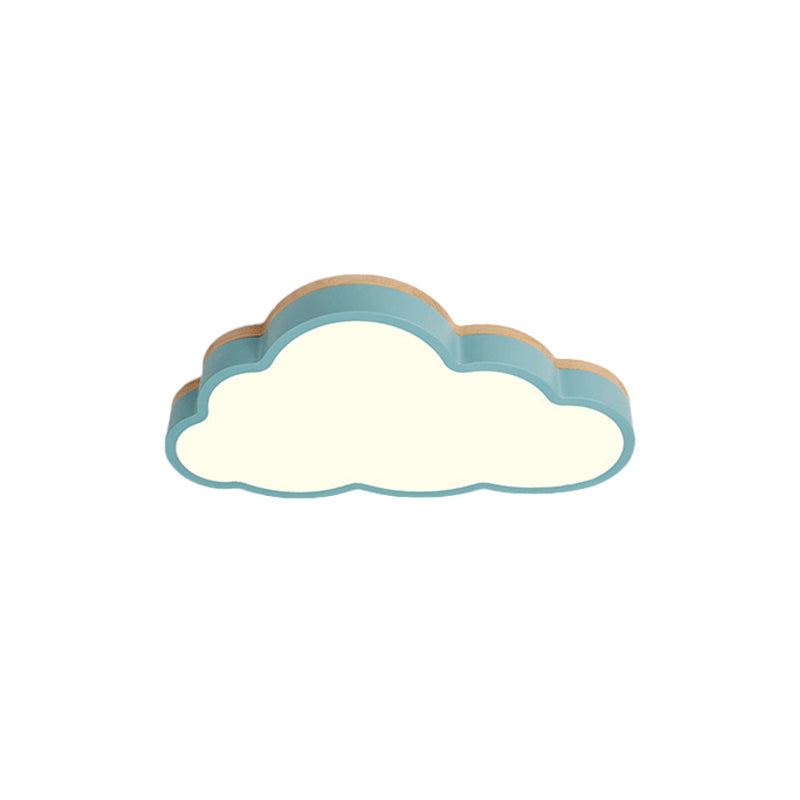 Slim Panel Cloud Ceiling Mount Light Macaron Loft Acrylic LED Ceiling Lamp for Living Room Clearhalo 'Ceiling Lights' 'Close To Ceiling Lights' 'Close to ceiling' 'Flush mount' Lighting' 198983