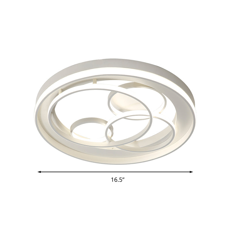 Living Room Ring LED Flushmount Light Acrylic Contemporary White Ceiling Lamp Clearhalo 'Ceiling Lights' 'Close To Ceiling Lights' 'Close to ceiling' 'Flush mount' Lighting' 199439