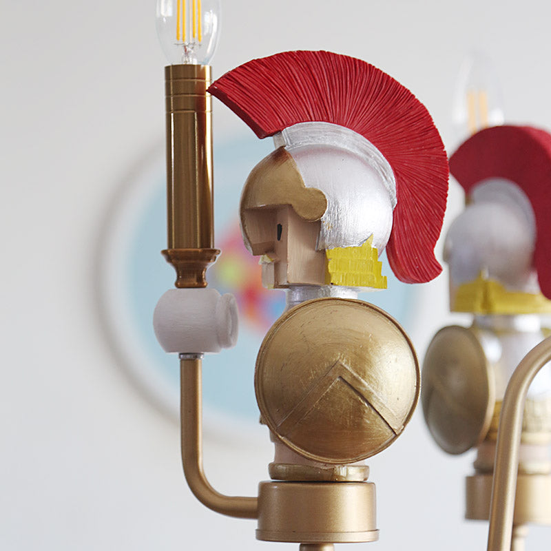 Soldier Living Room Hanging Ceiling Lamp Iron Art Deco Hanging Light Fixtures in Gold Clearhalo 'Ceiling Lights' 'Chandeliers' Lighting' options 199749