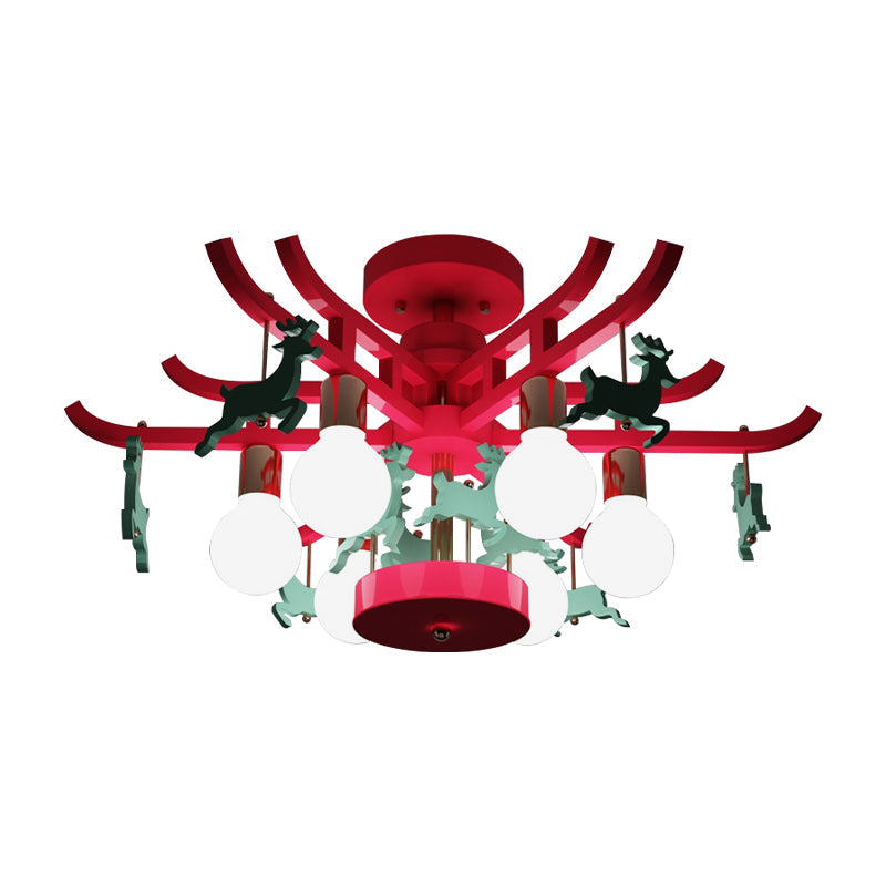 Modern Deer Hanging Chandelier Metal Hanging Ceiling Lamp for Living Room Clearhalo 'Ceiling Lights' 'Chandeliers' Lighting' options 200396