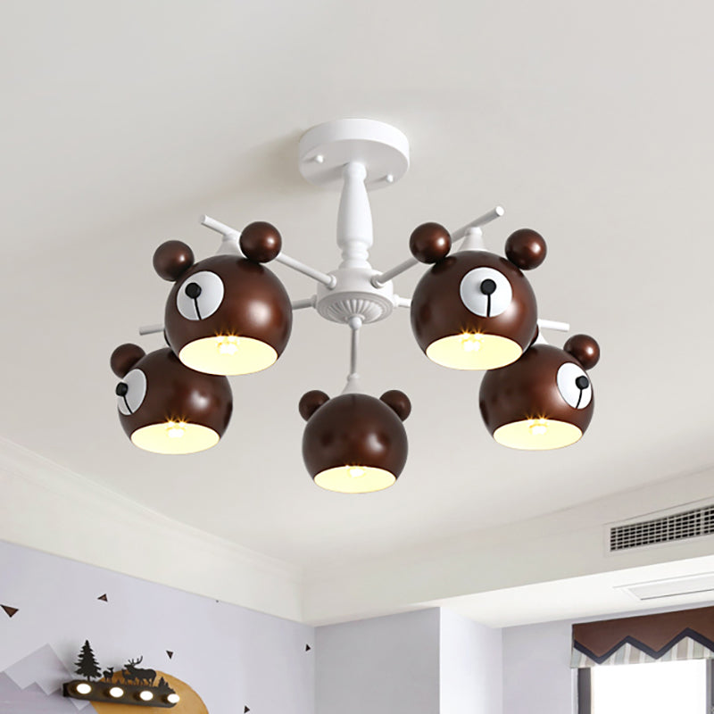 Nordic Mouse Pendant Lights 5/6 Lights Metal Hanging Lamp Fixture for Bedroom Clearhalo 'Ceiling Lights' 'Chandeliers' Lighting' options 200508