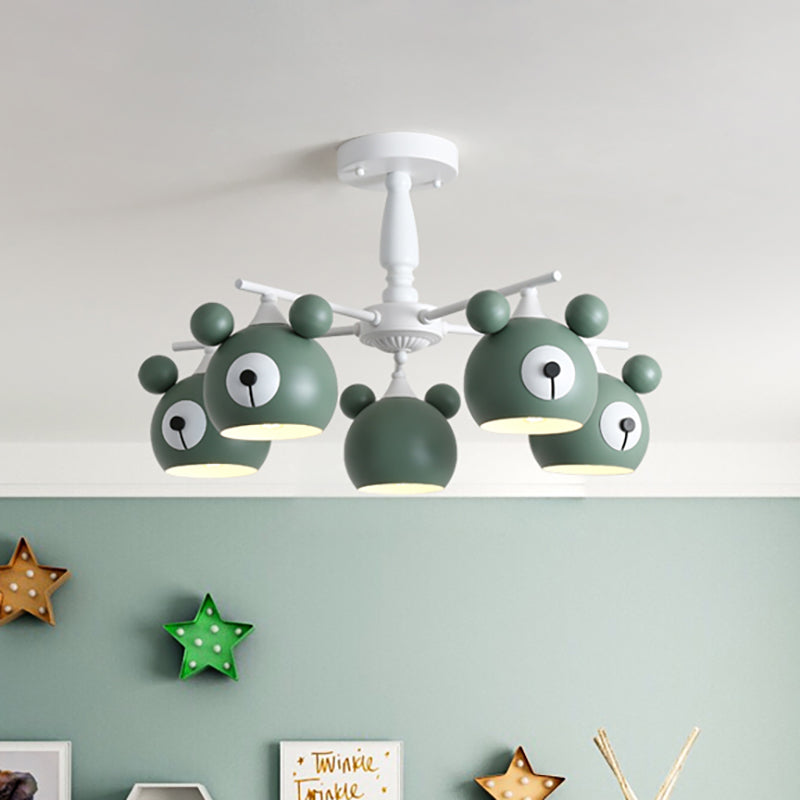 Nordic Mouse Pendant Lights 5/6 Lights Metal Hanging Lamp Fixture for Bedroom Clearhalo 'Ceiling Lights' 'Chandeliers' Lighting' options 200512