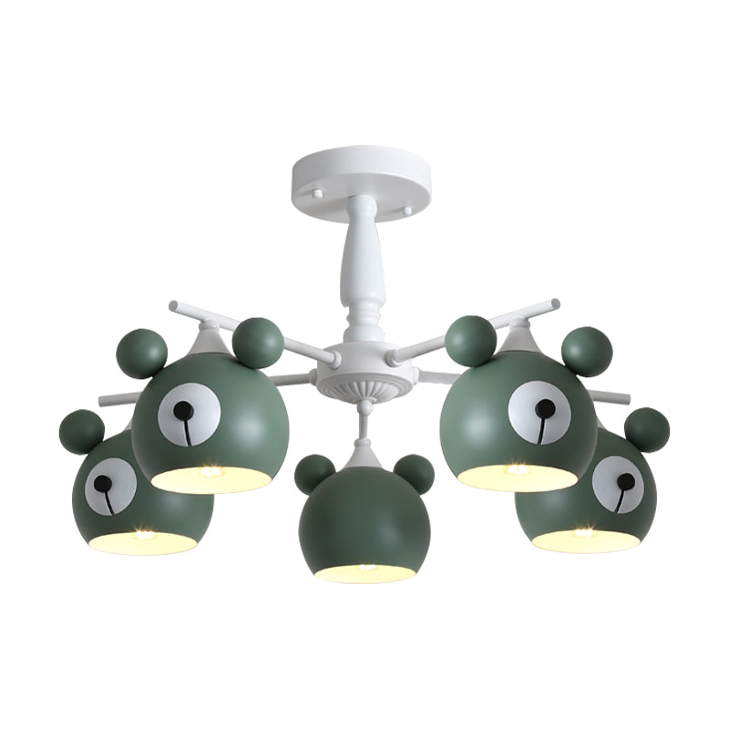 Nordic Mouse Pendant Lights 5/6 Lights Metal Hanging Lamp Fixture for Bedroom Clearhalo 'Ceiling Lights' 'Chandeliers' Lighting' options 200513