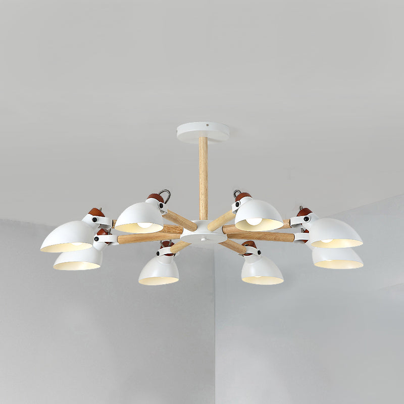 Nordic Fashion Half-Bottle Pendant Chandelier Metal Shade Hanging Lighting for Living Room Clearhalo 'Ceiling Lights' 'Chandeliers' Lighting' options 200591