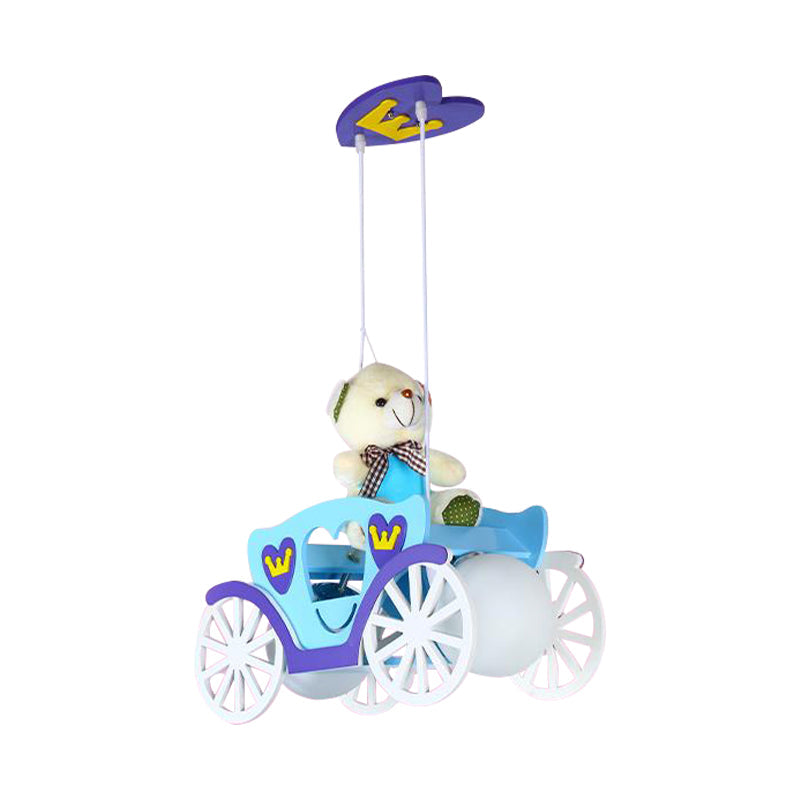 Cartoon Bear Hanging Pendant Lights Metal Hanging Lights for Girls Bedroom Clearhalo 'Ceiling Lights' 'Chandeliers' Lighting' options 200842