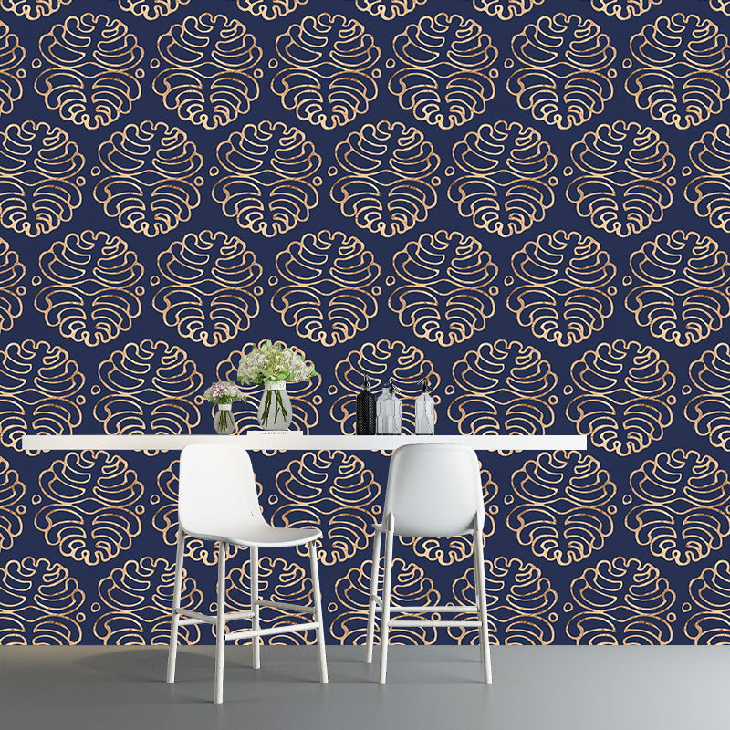 Clouding Pattern Mural Decal Pastel Color Contemporary Wall Covering for Living Room Dark Blue Clearhalo 'Wall Decor' 'Wall Mural' 2009523