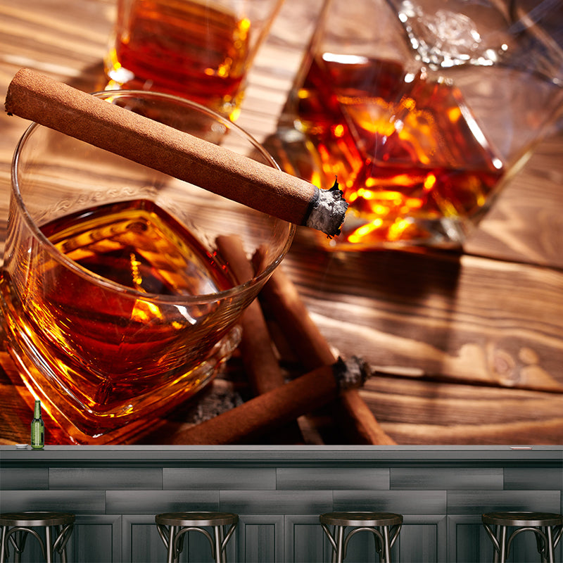 Liquor Print Mural Wallpaper Modern Non-Woven Textured Wall Covering in Soft Color Clearhalo 'Wall Decor' 'Wall Mural' 2009599
