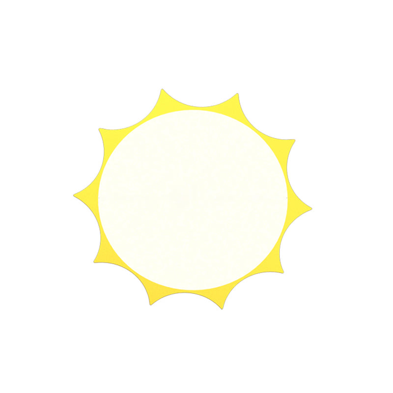 Simple LED Flush Mount Lamp Yellow Sun Ceiling Light Fixture with Acrylic for Kindergarten Clearhalo 'Ceiling Lights' 'Close To Ceiling Lights' 'Close to ceiling' 'Flush mount' Lighting' 2010806