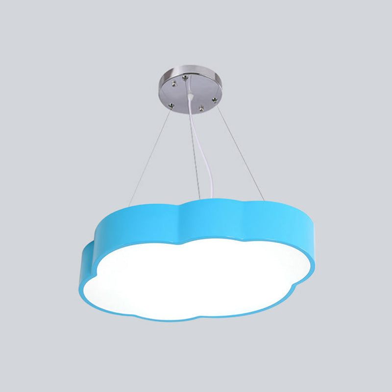 Simplicity Cloud Chandelier Lighting Acrylic Kids Bedroom LED Pendant Light Kit Blue Clearhalo 'Ceiling Lights' 'Chandeliers' Lighting' options 2010873_d1e81865-c162-4eb2-b131-821e08c48bfd