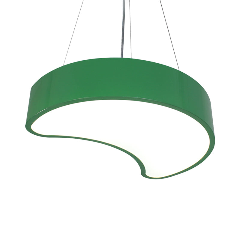 Acrylic Moon Chandelier Lamp Modernist LED Suspension Pendant Light for Kindergarten Green Clearhalo 'Ceiling Lights' 'Chandeliers' Lighting' options 2010880_5964d73d-a060-4318-a939-621dfa457acb