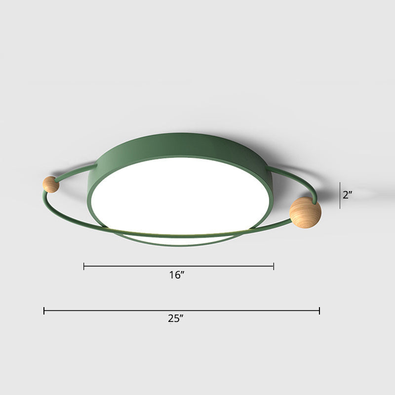 Ringed Planet Acrylic Flush Light Modernist LED Close to Ceiling Lamp for Bedroom Clearhalo 'Ceiling Lights' 'Close To Ceiling Lights' 'Close to ceiling' 'Flush mount' Lighting' 2010905