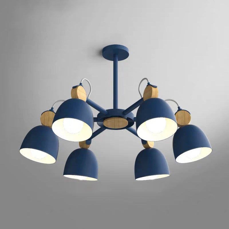 Dome Metal Semi Flush Light Modern Wood Close to Ceiling Lighting with Adjustable Joint Clearhalo 'Ceiling Lights' 'Close To Ceiling Lights' 'Close to ceiling' 'Semi-flushmount' Lighting' 2011050