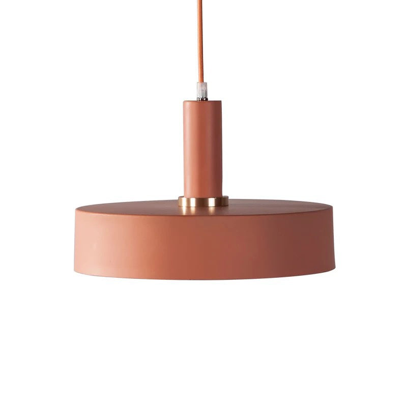 Round Bedroom Drop Lamp Metallic 1-Head Contemporary Hanging Ceiling Light Clearhalo 'Ceiling Lights' 'Modern Pendants' 'Modern' 'Pendant Lights' 'Pendants' Lighting' 2011081