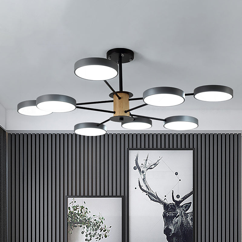 Minimal LED Ceiling Lighting Circle Semi Flush Light with Acrylic Shade for Living Room Clearhalo 'Ceiling Lights' 'Close To Ceiling Lights' 'Close to ceiling' 'Semi-flushmount' Lighting' 2011143