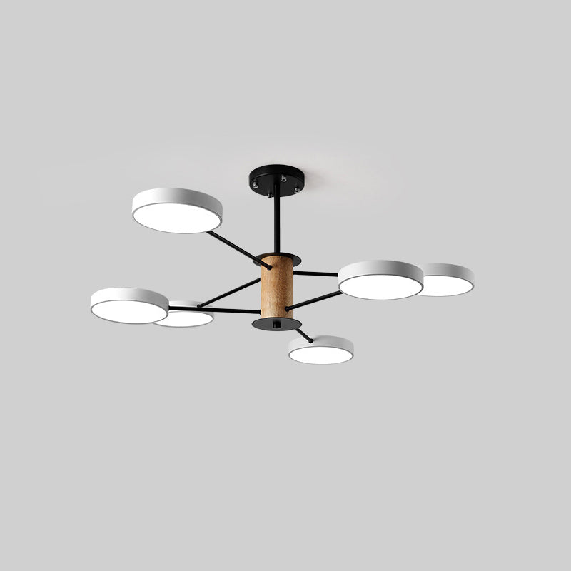 Minimal LED Ceiling Lighting Circle Semi Flush Light with Acrylic Shade for Living Room 6 White Clearhalo 'Ceiling Lights' 'Close To Ceiling Lights' 'Close to ceiling' 'Semi-flushmount' Lighting' 2011148