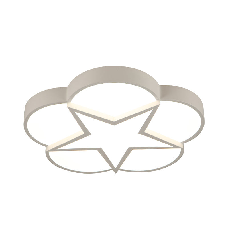 Modern Star Flush mount Ceiling Light Acrylic Ceiling Light Fixture in White for Bedroom Clearhalo 'Ceiling Lights' 'Close To Ceiling Lights' 'Close to ceiling' 'Flush mount' Lighting' 201133