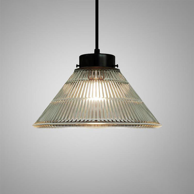 Glass Geometric Drop Pendant Industrial 1 Light Dining Room Suspension Lighting Fixture in Brass Clearhalo 'Ceiling Lights' 'Glass shade' 'Glass' 'Industrial Pendants' 'Industrial' 'Middle Century Pendants' 'Pendant Lights' 'Pendants' 'Tiffany' Lighting' 2011377