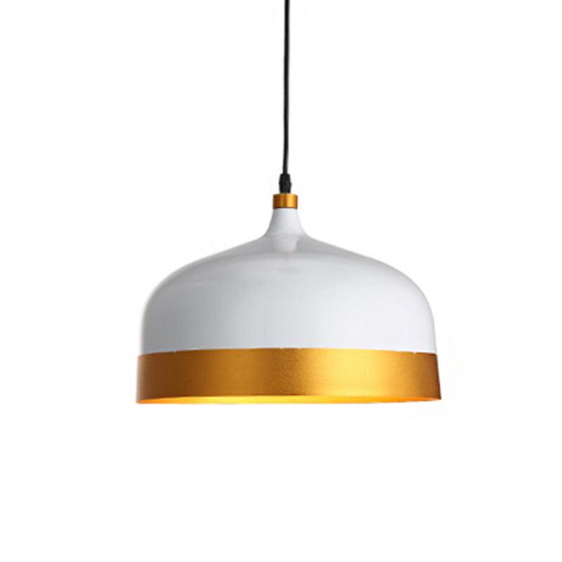 Geometrical Dining Room Drop Lamp Metal 1 Head Contemporary Hanging Light Kit White 13" Clearhalo 'Ceiling Lights' 'Modern Pendants' 'Modern' 'Pendant Lights' 'Pendants' Lighting' 2011733