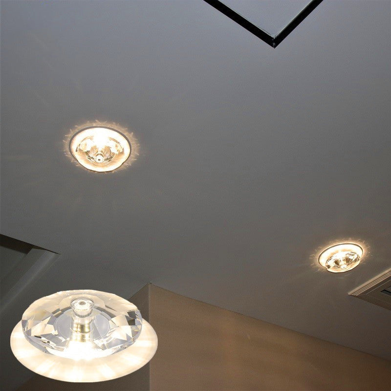 Clear Crystal Diamond Flush Ceiling Light Modern LED Flush Mount Lighting Fixture for Porch Clearhalo 'Ceiling Lights' 'Close To Ceiling Lights' 'Close to ceiling' 'Flush mount' Lighting' 2016534