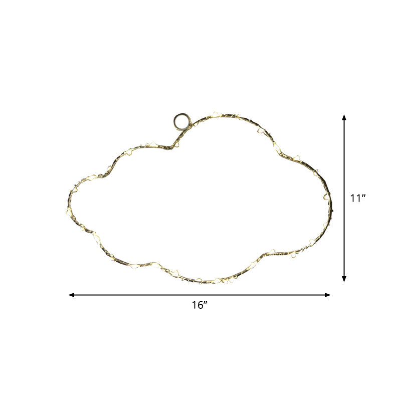 Wire Frame Metal Wall Lamp Contemporary LED White Nightstand Lighting for Children Bedroom Clearhalo 'Night Lights' 'Wall Lights' Lighting' 2016991