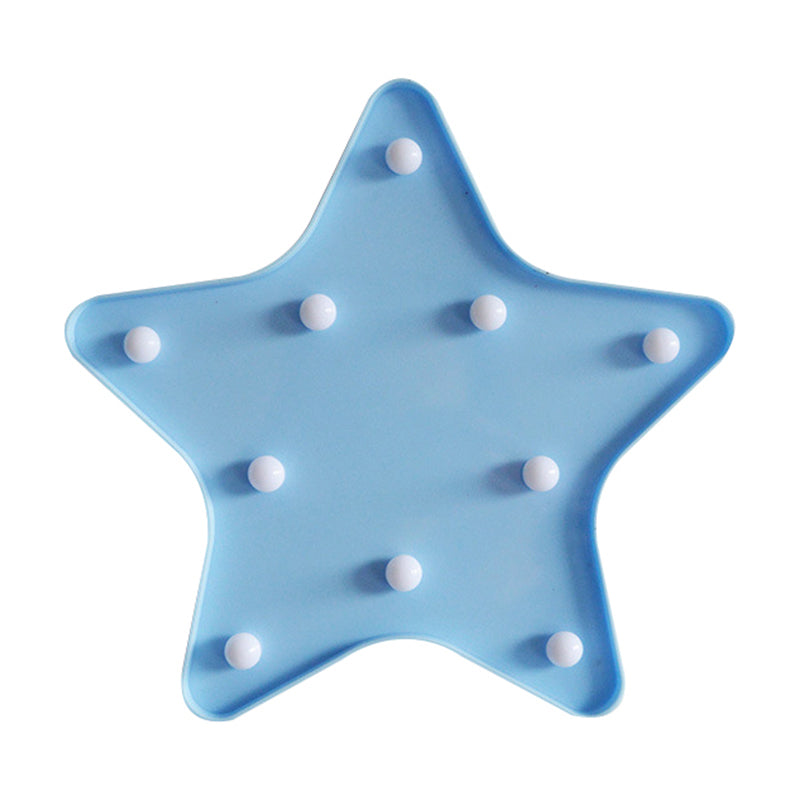 Star Night Stand Light Modern Plastic Battery Operated LED Wall Night Lighting Clearhalo 'Night Lights' 'Wall Lights' Lighting' 2017042