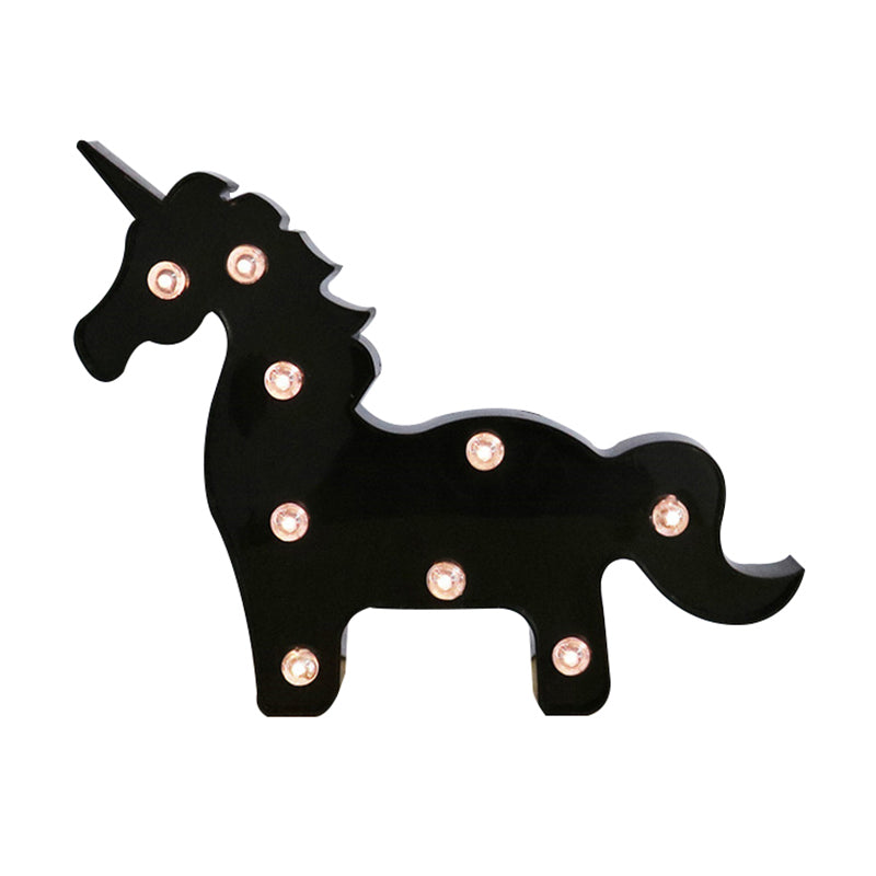 Minimal Unicorn Wall Night Lamp Plastic Children Bedroom LED Night Lighting Clearhalo 'Night Lights' 'Wall Lights' Lighting' 2017175