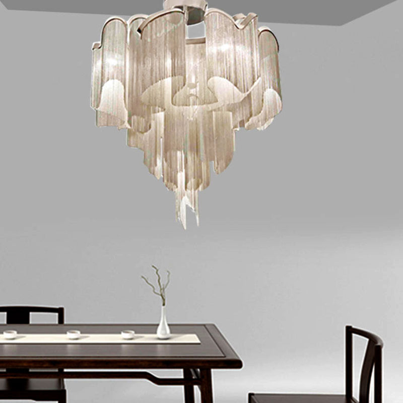 Twisted Living Room Semi Flush Aluminum LED Contemporary Ceiling Light Fixture Gold Clearhalo 'Ceiling Lights' 'Close To Ceiling Lights' 'Close to ceiling' 'Semi-flushmount' Lighting' 2024265