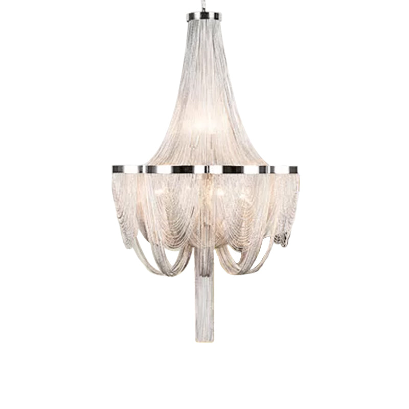 Draping Chandelier Light Fixture Modern Aluminum Living Room LED Pendant Lighting Fixture Clearhalo 'Ceiling Lights' 'Chandeliers' 'Modern Chandeliers' 'Modern' Lighting' 2024281