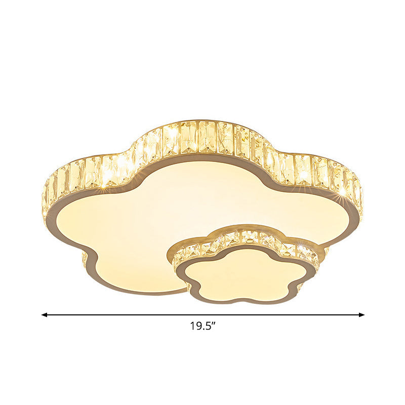 Twisting Flush Mount Lighting Simple Acrylic LED Bedroom Ceiling Light Fixture with Clear Crystal Trim Clearhalo 'Ceiling Lights' 'Close To Ceiling Lights' 'Close to ceiling' 'Flush mount' Lighting' 2024435