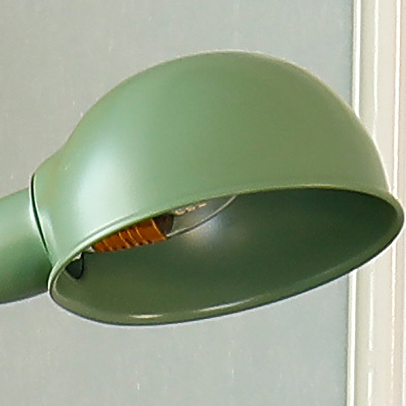 Metal Dome Shade Floor Lamp Contemporary 1-Head Standing Light with Flexible Gooseneck Arm Clearhalo 'Floor Lamps' 'Lamps' Lighting' 2024487