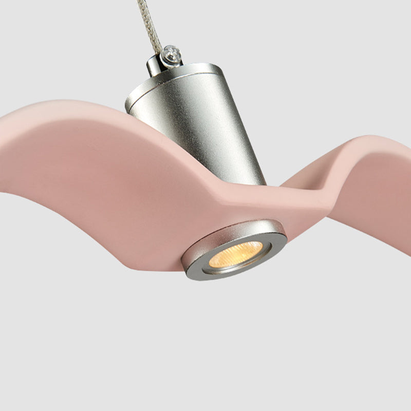Seagull Shaped Pendant Light Kit Modern Style Metal LED Hanging Lamp for Dining Room Clearhalo 'Ceiling Lights' 'Modern Pendants' 'Modern' 'Pendant Lights' 'Pendants' Lighting' 2024597