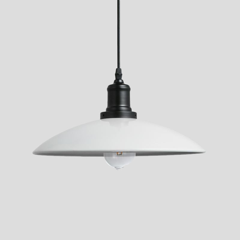 Dome Shaped Metal Pendulum Light Farmhouse 1-Light Dining Room Hanging Lamp Kit Clearhalo 'Art Deco Pendants' 'Black' 'Cast Iron' 'Ceiling Lights' 'Ceramic' 'Crystal' 'Industrial Pendants' 'Industrial' 'Metal' 'Middle Century Pendants' 'Pendant Lights' 'Pendants' 'Rustic Pendants' 'Tiffany' Lighting' 2024747