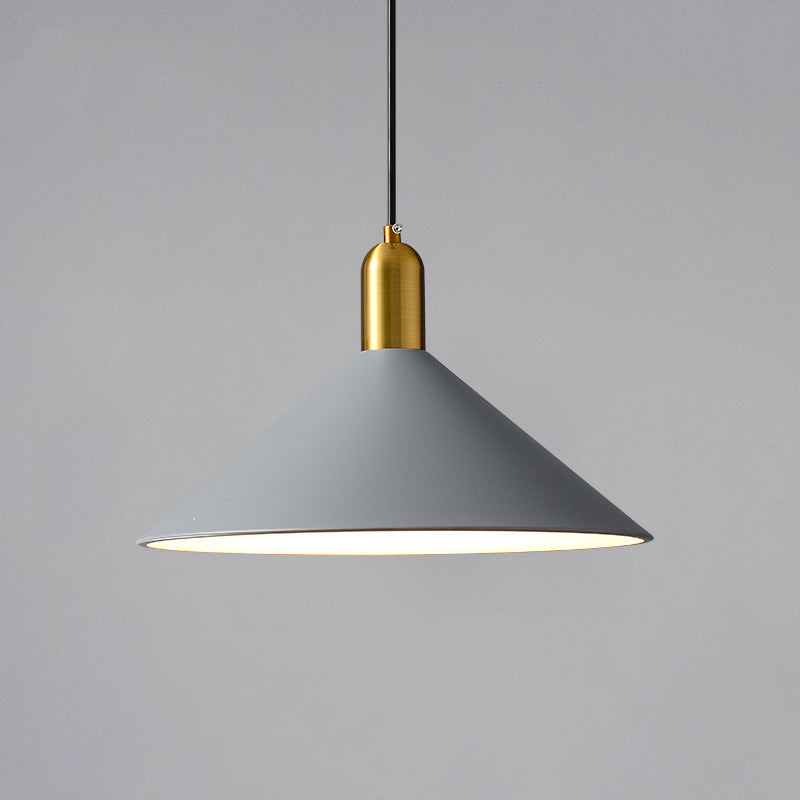 Metal Conical Drop Lamp Industrial 1 Head Dining Room Pendant Lighting Fixture Clearhalo 'Art Deco Pendants' 'Black' 'Cast Iron' 'Ceiling Lights' 'Ceramic' 'Crystal' 'Industrial Pendants' 'Industrial' 'Metal' 'Middle Century Pendants' 'Pendant Lights' 'Pendants' 'Rustic Pendants' 'Tiffany' Lighting' 2024762