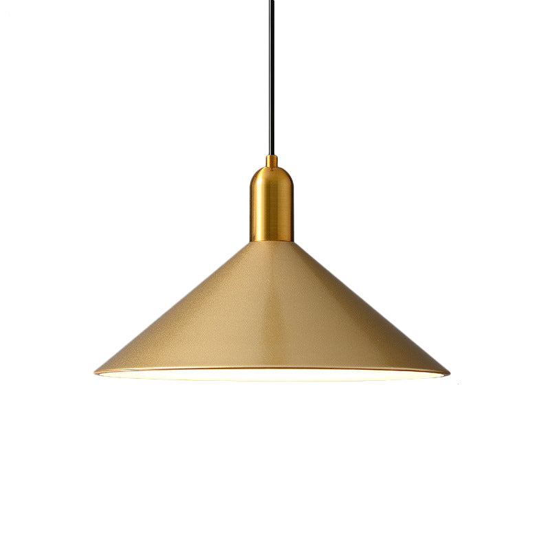 Metal Conical Drop Lamp Industrial 1 Head Dining Room Pendant Lighting Fixture Clearhalo 'Art Deco Pendants' 'Black' 'Cast Iron' 'Ceiling Lights' 'Ceramic' 'Crystal' 'Industrial Pendants' 'Industrial' 'Metal' 'Middle Century Pendants' 'Pendant Lights' 'Pendants' 'Rustic Pendants' 'Tiffany' Lighting' 2024764