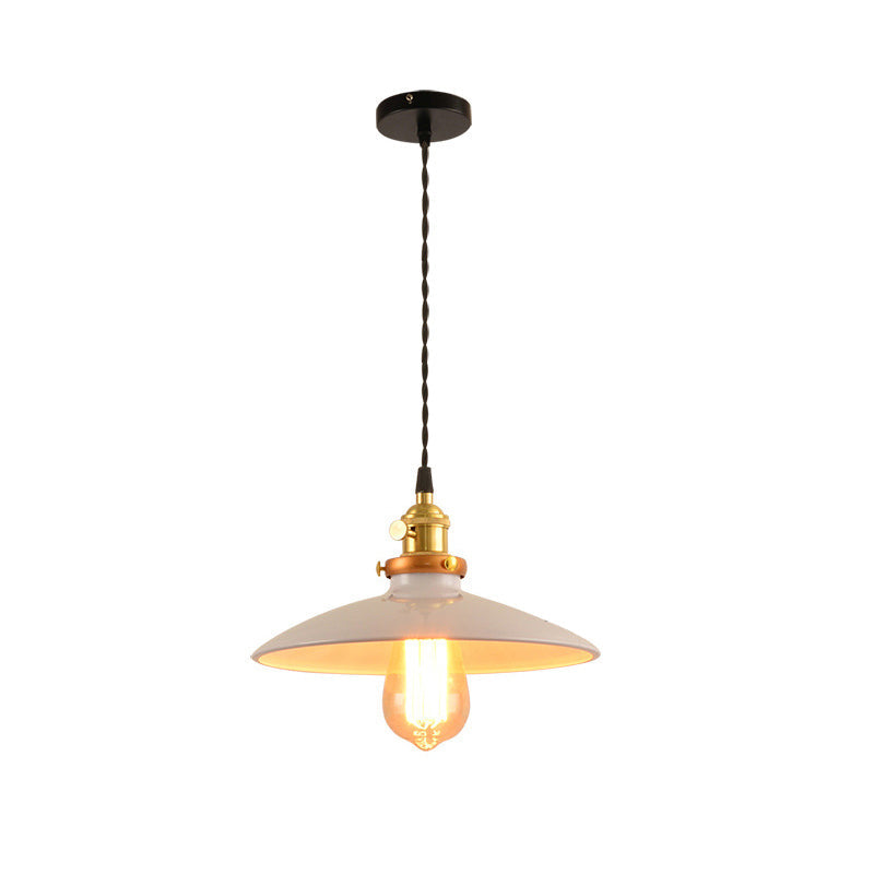 1-Head Drop Pendant Warehouse Saucer Metallic Hanging Light Fixture for Dining Room Clearhalo 'Art Deco Pendants' 'Black' 'Cast Iron' 'Ceiling Lights' 'Ceramic' 'Crystal' 'Industrial Pendants' 'Industrial' 'Metal' 'Middle Century Pendants' 'Pendant Lights' 'Pendants' 'Rustic Pendants' 'Tiffany' Lighting' 2024776
