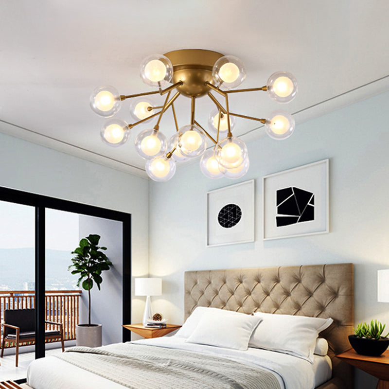 Branching Flushmount Light Modernist LED Metallic Close to Ceiling Lamp for Bedroom Clearhalo 'Ceiling Lights' 'Close To Ceiling Lights' 'Close to ceiling' 'Flush mount' Lighting' 2025226