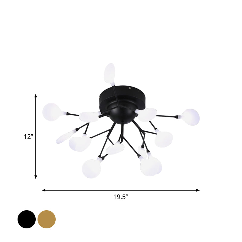 Branching Flushmount Light Modernist LED Metallic Close to Ceiling Lamp for Bedroom Clearhalo 'Ceiling Lights' 'Close To Ceiling Lights' 'Close to ceiling' 'Flush mount' Lighting' 2025249