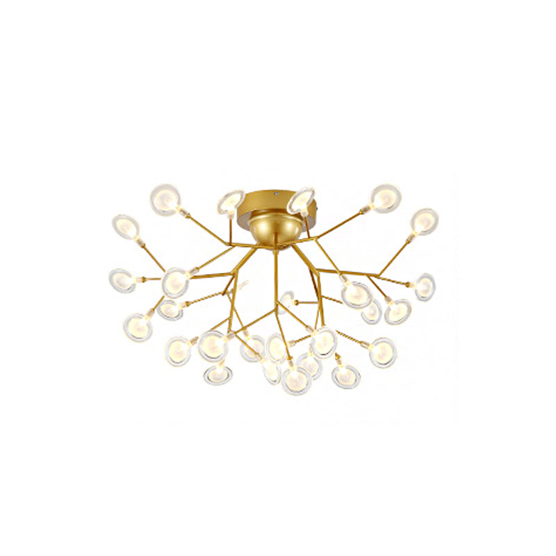 Acrylic Leaf-Shaped Flush Mount Lamp Modern LED Close to Ceiling Lighting for Bedroom Clearhalo 'Ceiling Lights' 'Close To Ceiling Lights' 'Close to ceiling' 'Flush mount' Lighting' 2025312
