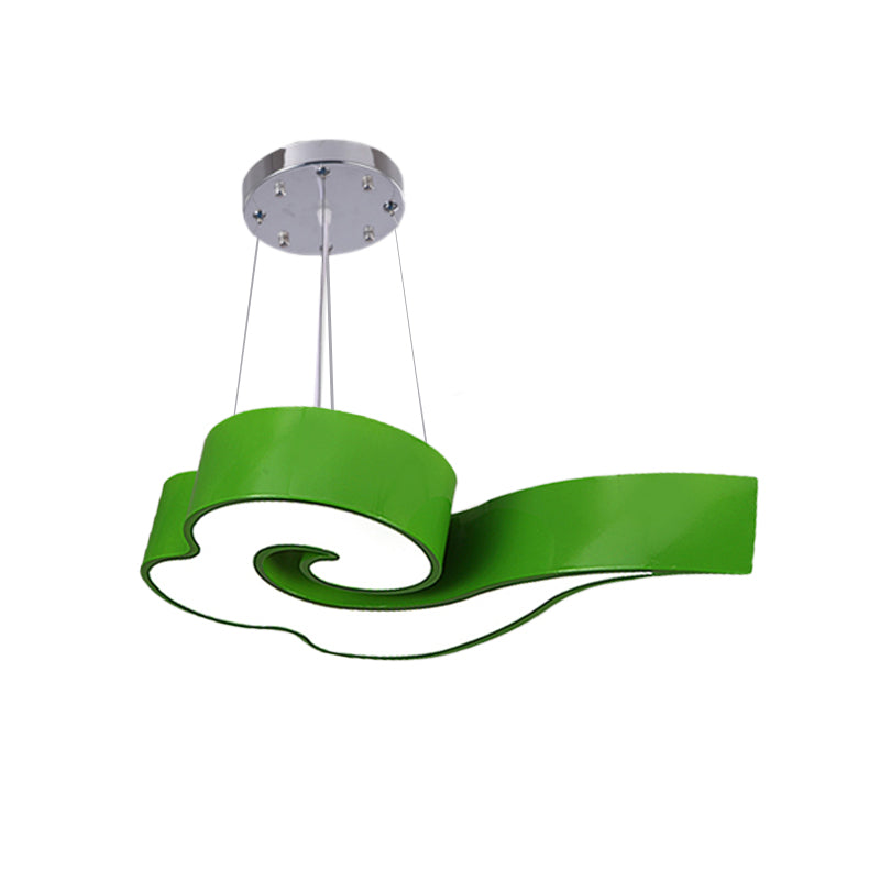18"/22.5" Wide Cloud Ceiling Chandelier Macaron Acrylic LED Hanging Light in Red/Yellow/Blue/Green for Children Room, Third Gear/White Light Clearhalo 'Ceiling Lights' 'Pendant Lights' 'Pendants' Lighting' 202546