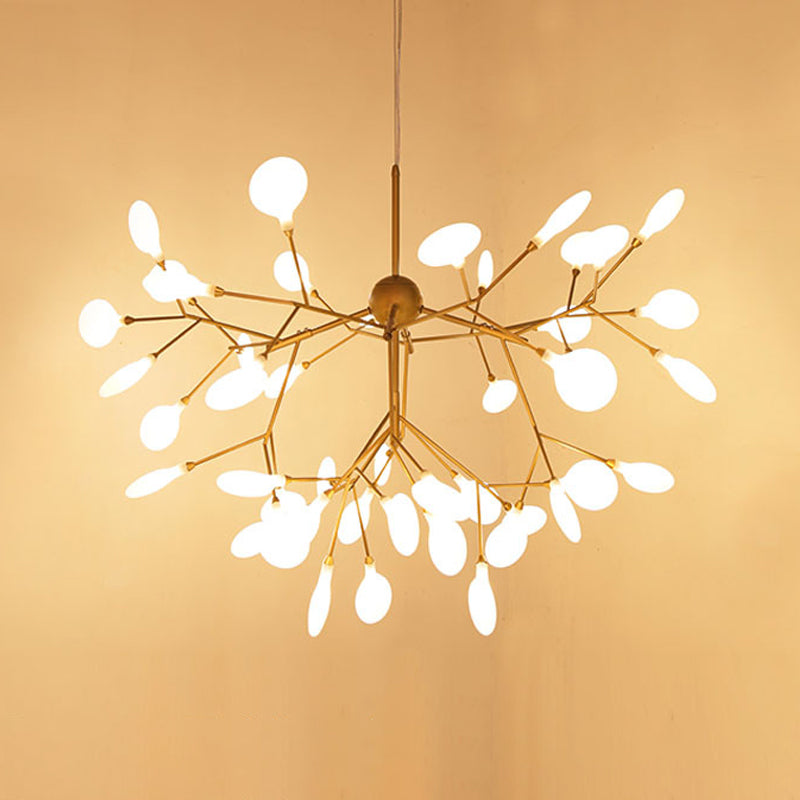 LED Branch Acrylic Chandelier Light Fixture Contemporary Pendant Lighting for Living Room 36.0 Dorado Clearhalo 'Iluminación' 'Lámparas de Araña' 'Lámparas de Techo' 'Modern Chandeliers' 'Modern' Hogar' 2026343